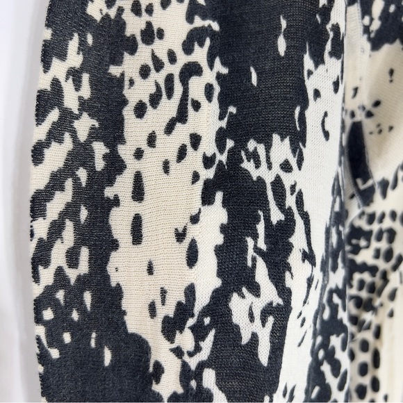 LINE the label Silk Knit Cardigan Sweater Shawl Cream & Black size XS - Picture 2 of 13